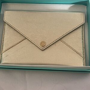 Tiffany & Co Gold Leather Card Case